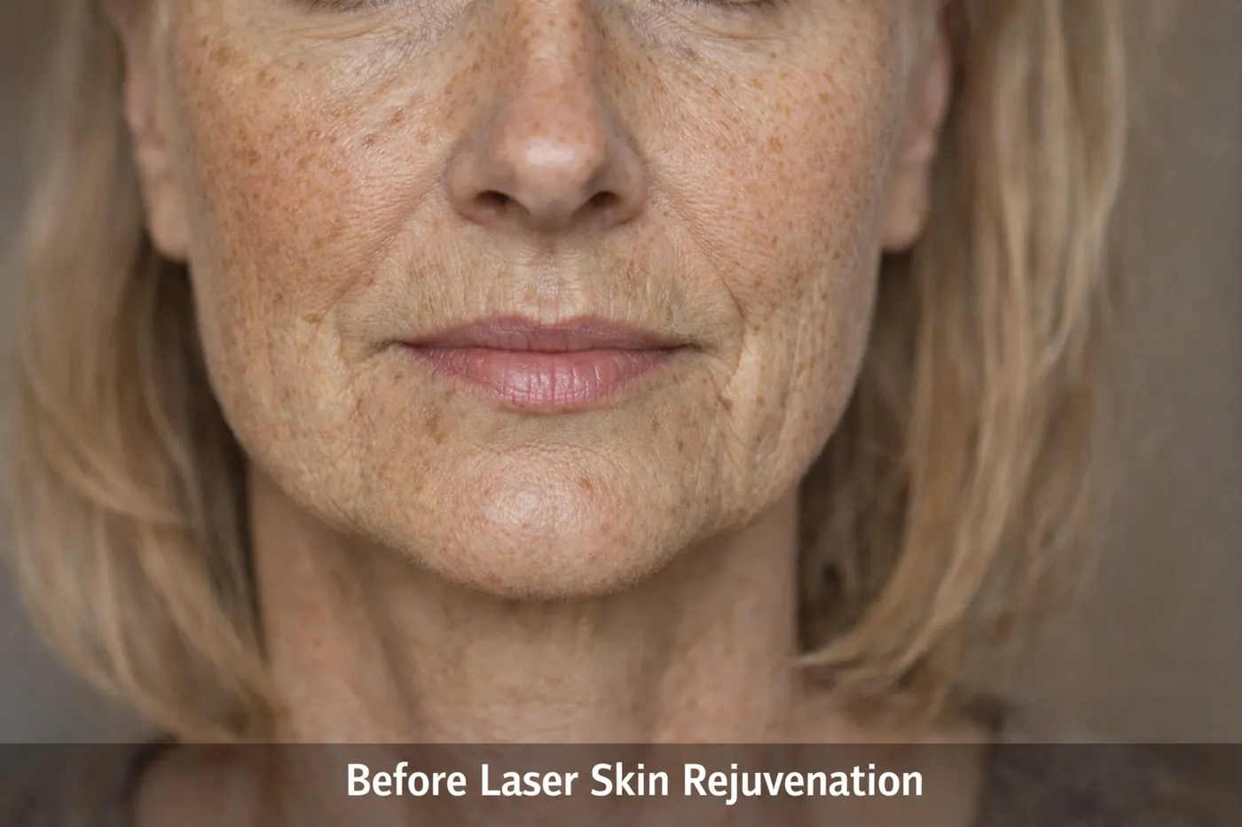 Skin rejuvenation, before treatment