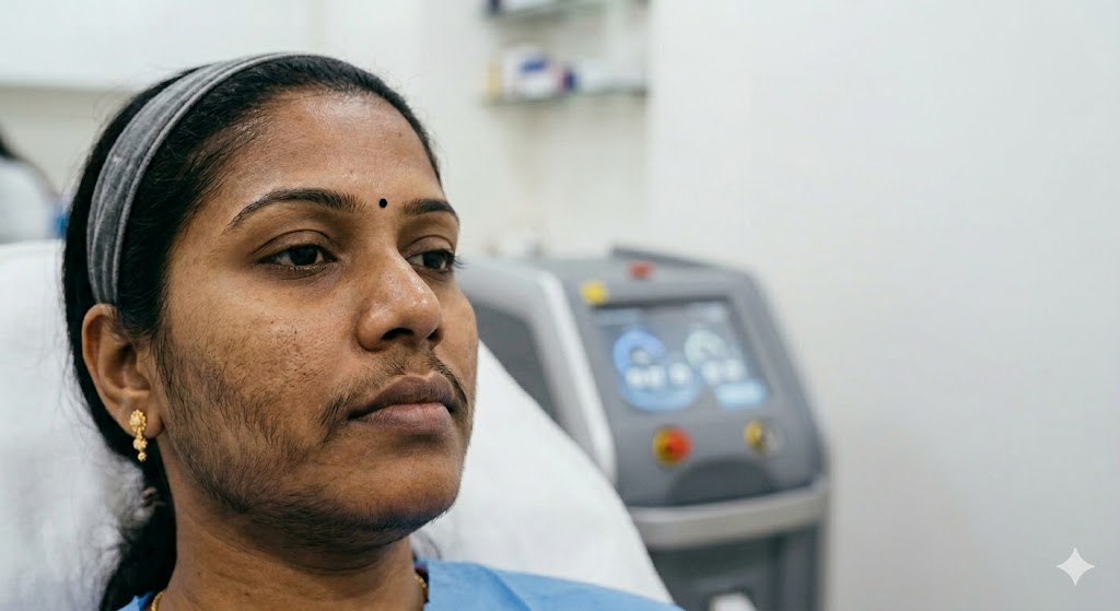 Laser Hair Reduction, before treatment